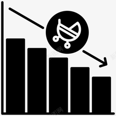 人口低出生率出生率人口统计学图标