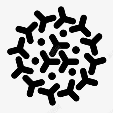 显微镜下的细菌病毒细菌冠状病毒图标