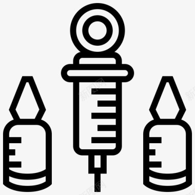 矢量药品注射器药品治疗图标