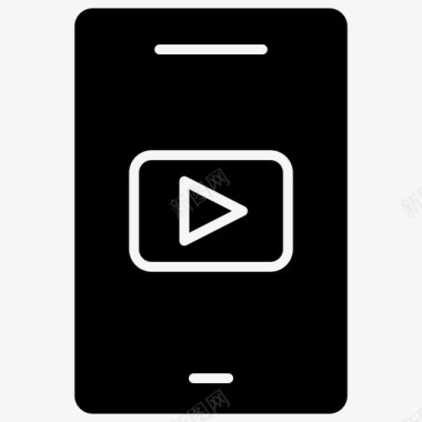 手机抖音app应用图标youtube应用程序智能手机youtube填充图标