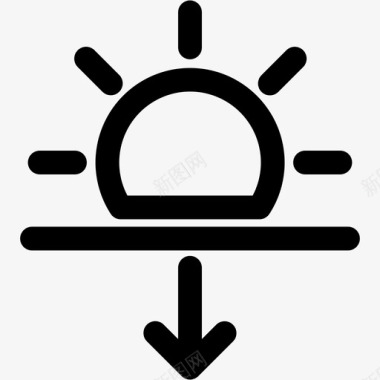 气象学日落气象学天空图标