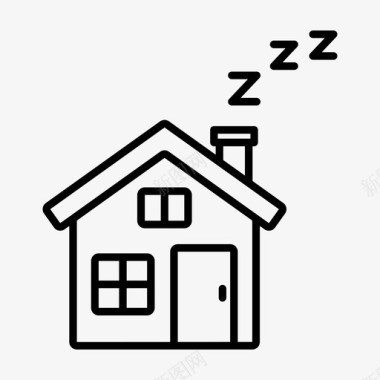 晚上睡觉时间晚上房子图标