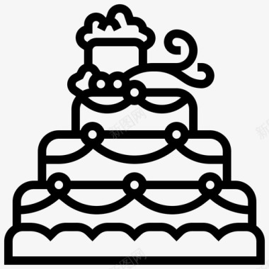 婚礼蛋糕素材婚礼蛋糕面包店仪式图标