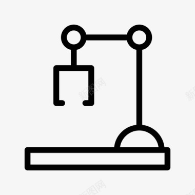 线性图标坐标机械简单臂工业线性图标