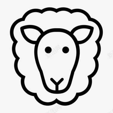 羊羊动物各种食物图标