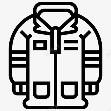 大学标志夹克休闲衣服图标