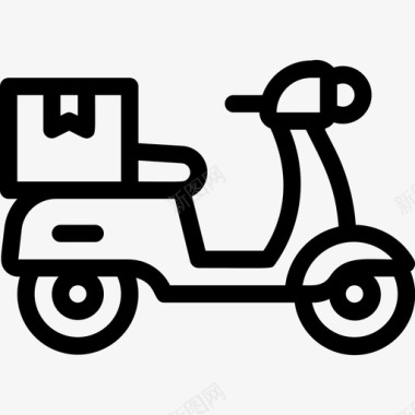 送货摩托车包装送货促销图标