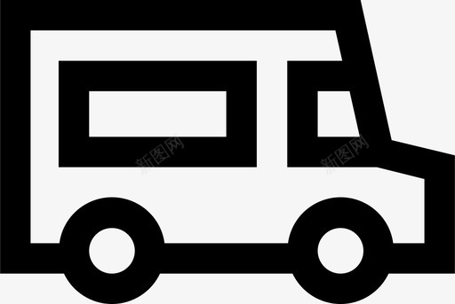 卡车食品车公路旅行图标