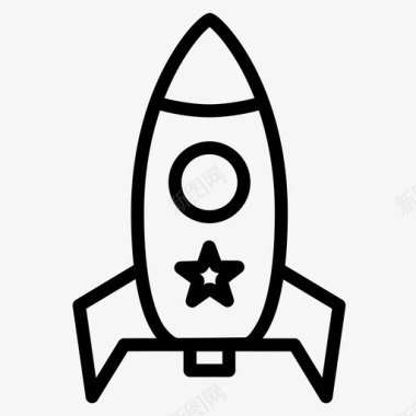 太空船发射火箭火箭发射火箭船图标