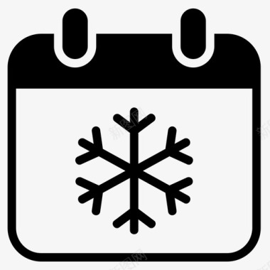 雪花符号日历日期季节图标