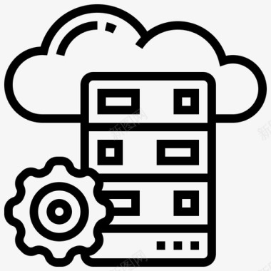 服务器托管管理云数据图标