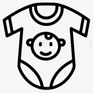 服装设计婴儿衣婴儿服装衣服图标