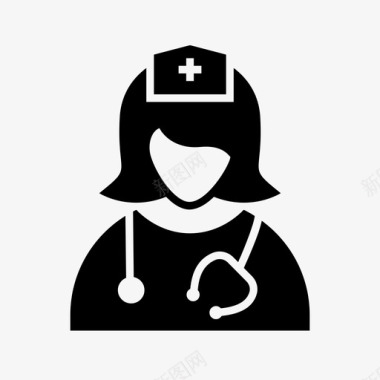女医生护士护理人员医生图标
