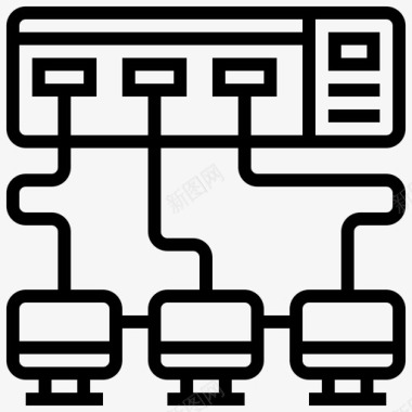 局域网网卡局域网计算机内联网图标