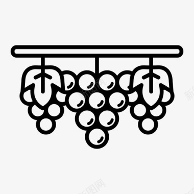 果园标志葡萄水果葡萄农场图标