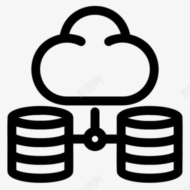 服务器云数据库互联网图标