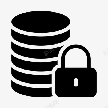 服务器服务器锁保护图标