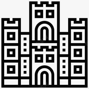 科英布拉旧大教堂天主教正面图标