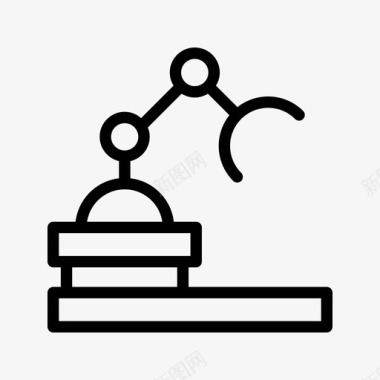 线性图标坐标机械简单臂工业线性图标