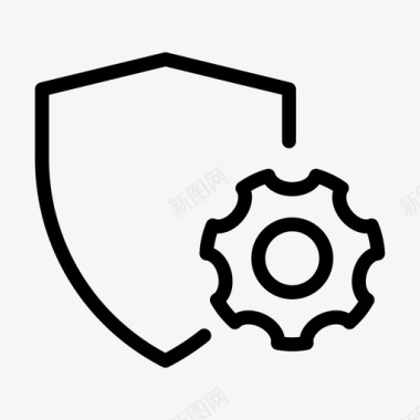 齿轮标志安全齿轮保护图标