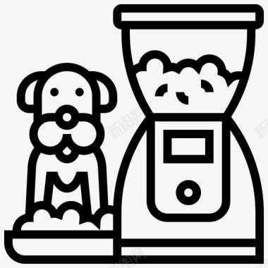 自动全自动宠物喂食器狗机器图标