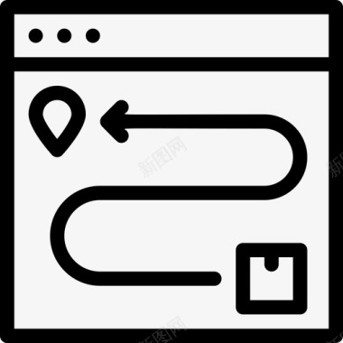 中秋节包装素材跟踪交货检查目的地图标