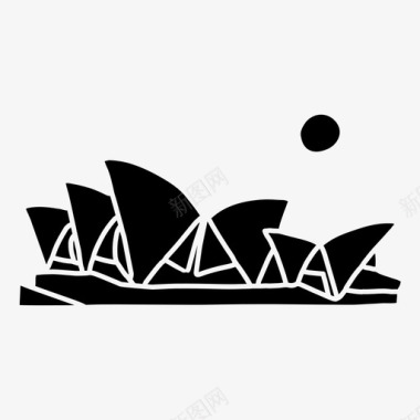 悉尼歌剧院景点悉尼歌剧院建筑澳大利亚著名地标图标