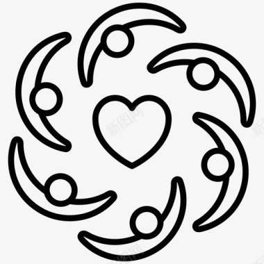 社区社区关怀支持图标