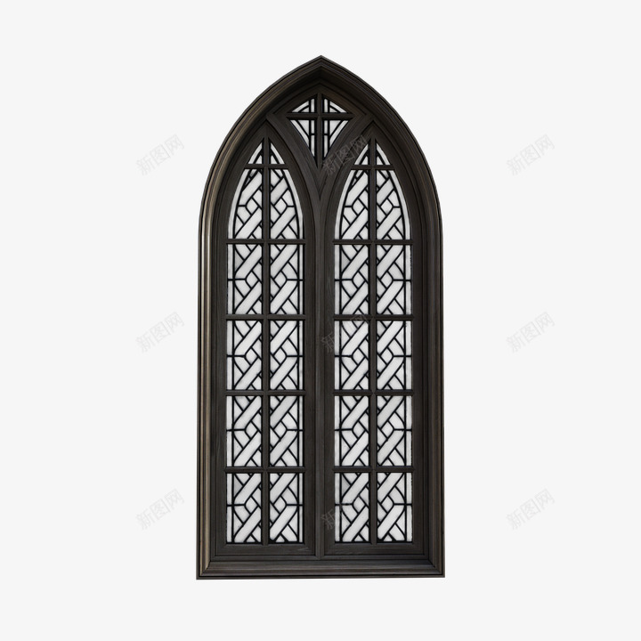 Gothic Window Architecture Glass Wooden Old 3D一部分png免抠素材_88icon https://88icon.com 一部分