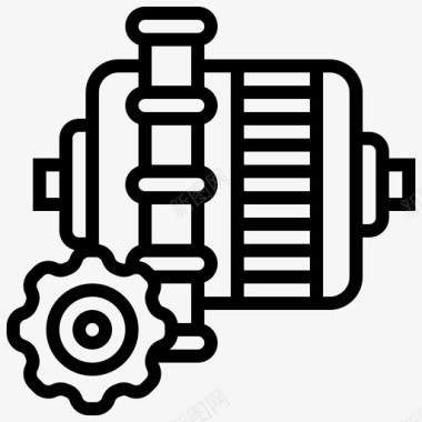 发动机分解牵引电机电动发动机图标