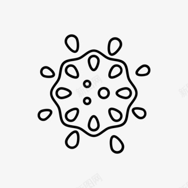 微生物学冠状病毒图标微生物学ncov图标
