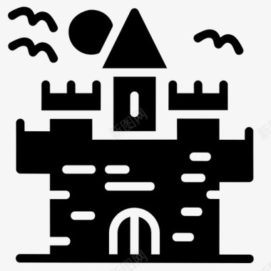 幽灵城堡幻想万圣节图标
