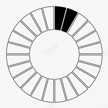 矢量双十二二进展环图标