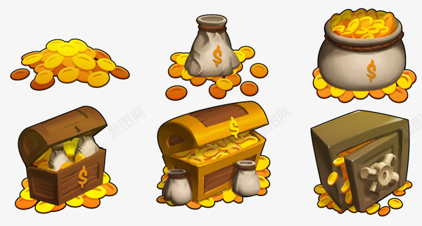 Mobile Gaming Artwork  Concept Art and Asset Work for mobile gaming company Top Free Games钻石金币宝箱png免抠素材_88icon https://88icon.com 钻石 金币 宝箱