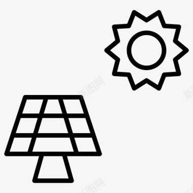 薄如玉太阳能太阳能板太阳能和电池薄图标