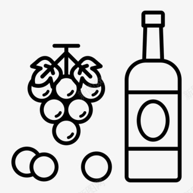 酒水葡萄酒水果葡萄农场图标