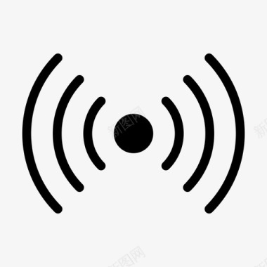 心形符号信号连接无线电图标