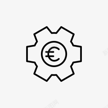 扁平金融时钟图标设置欧元银行美元图标