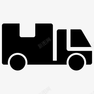 中秋节包装素材卡车图标交货包装图标