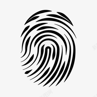 唯一性指纹身份个性化图标