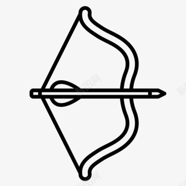 丘比特弓箭弓箭瞄准射箭图标