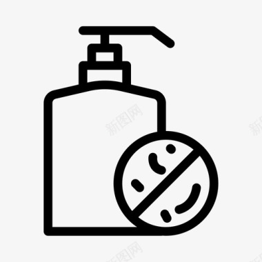 医疗保健细菌清洁洗手图标