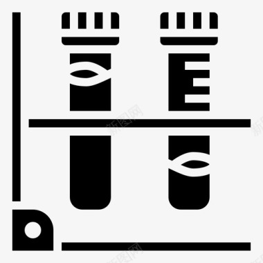 矢量试管试管化学实验图标