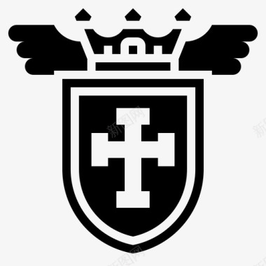 徽章中世纪皇家图标