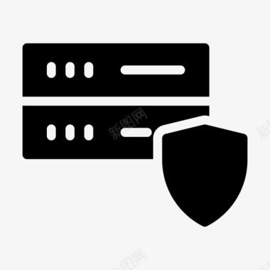 服务器服务器数据库保护图标