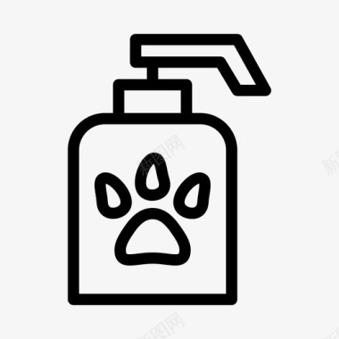 彩绘宠物洗发水清洁剂液体图标