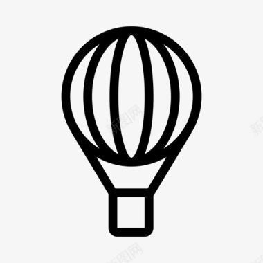 言语气球轮廓热气球飞行游戏图标