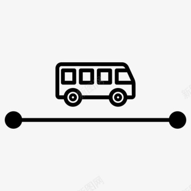 直达巴士机场豪华轿车公交线路图标
