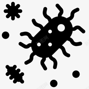 细菌细菌疾病感染图标