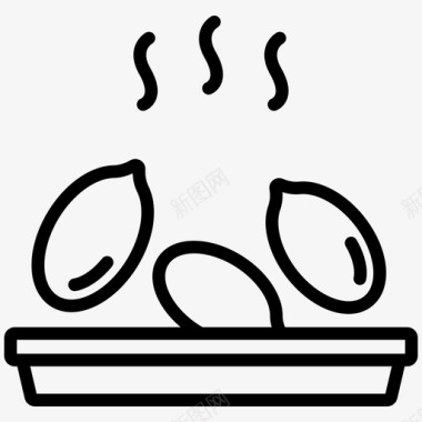 烤南瓜子坚果烤箱烤图标